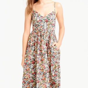 J.Crew Lace-up Back Dress In Liberty Thorpe Floral Size 2